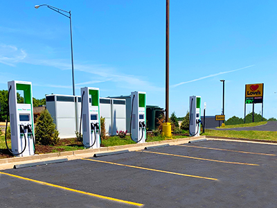 electrify america ev chargers at love's travel stops