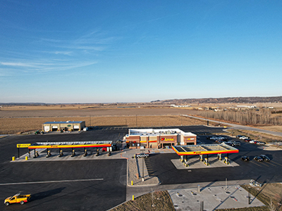 aerial photo of Love's Travel Stop in Pacific Junction, Iowa