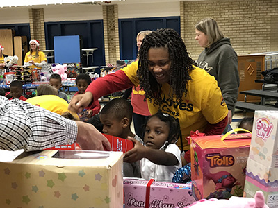 loves toy drive at ridgeview elementary