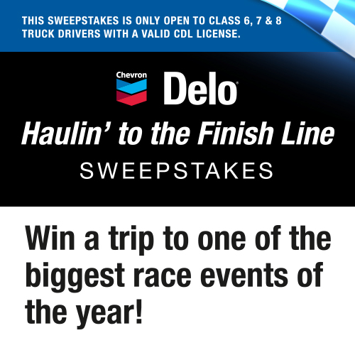 Delo win a trip to one of the biggest races of the year graphic
